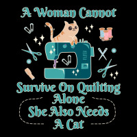 A Woman Cannot Survive On Quilting Alone Hipster Men's Long Sleeve Pajama Set | Artistshot