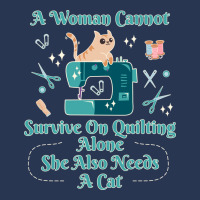 A Woman Cannot Survive On Quilting Alone Hipster Men Denim Jacket | Artistshot