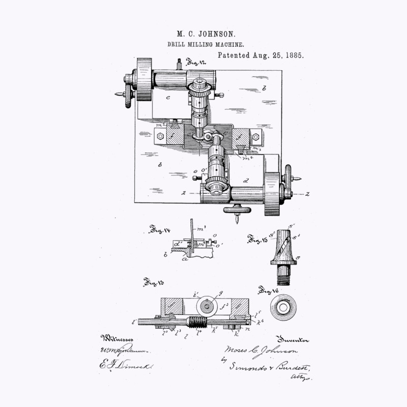 Drill Milling Machine Vintage Patent Hand Drawing Tank Top | Artistshot