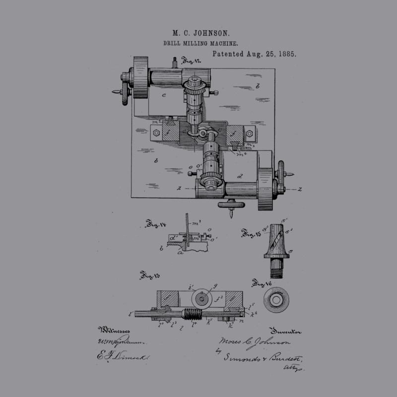 Drill Milling Machine Vintage Patent Hand Drawing 3/4 Sleeve Shirt | Artistshot