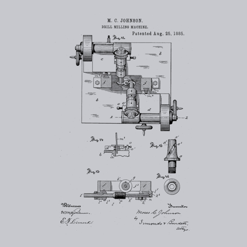 Drill Milling Machine Vintage Patent Hand Drawing Unisex Jogger | Artistshot