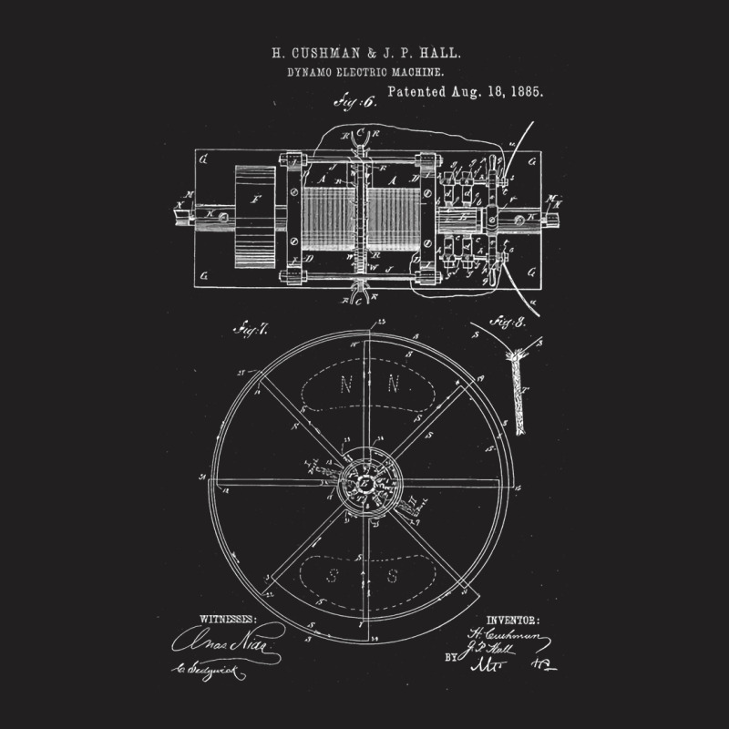 Dynamo Electric Machine Vintage Patent Hand Drawin T-shirt | Artistshot