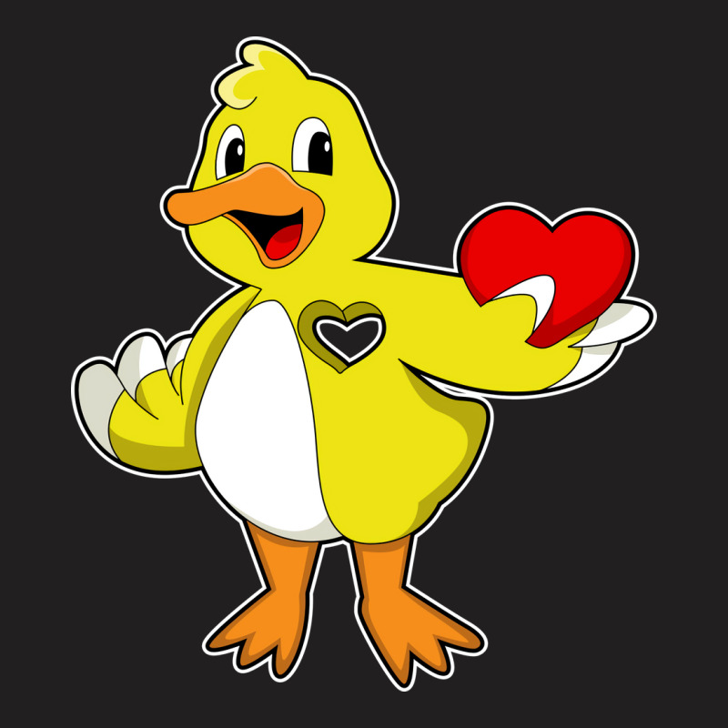 Duck With Heart Humor T-Shirt by bhubanbutjaz | Artistshot