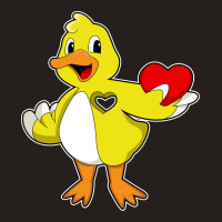 Duck With Heart Humor Tank Top | Artistshot