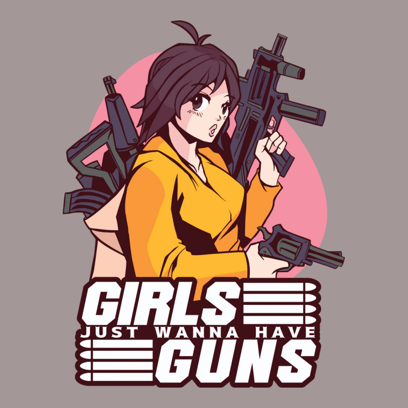 Girl With Guns Anime Humor Vintage Short | Artistshot