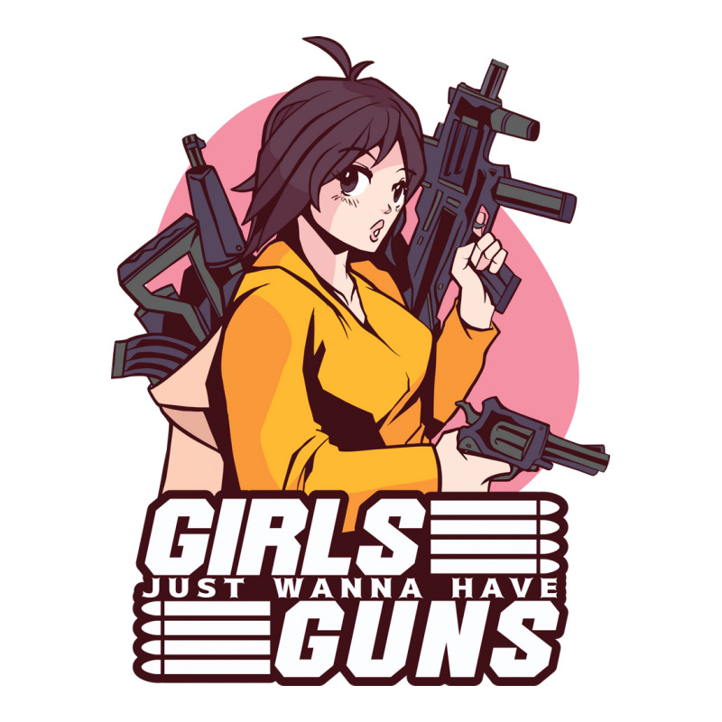 Girl With Guns Anime Humor Sticker | Artistshot