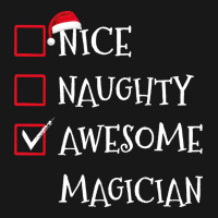 Nice Naughty Awesome Magician Santa Christmas List Flannel Shirt | Artistshot