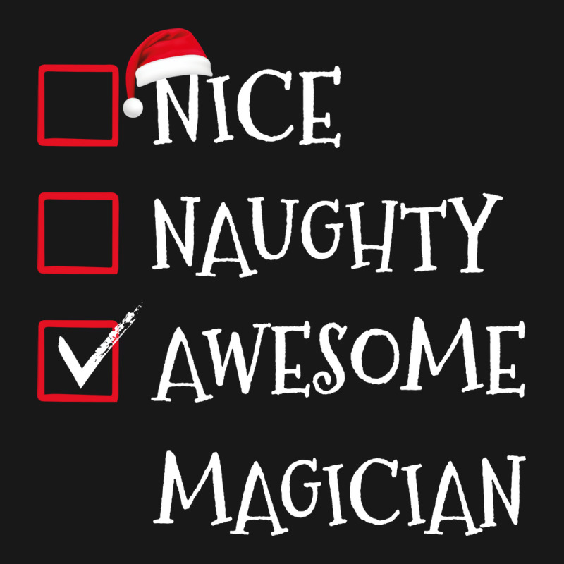 Nice Naughty Awesome Magician Santa Christmas List Flannel Shirt | Artistshot