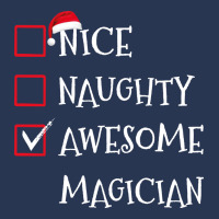 Nice Naughty Awesome Magician Santa Christmas List Men Denim Jacket | Artistshot