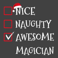 Nice Naughty Awesome Magician Santa Christmas List Vintage T-shirt | Artistshot