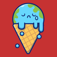 Cute Ice Cream Earth Melting Music V-neck Tee | Artistshot