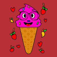 Kawaii Funny Strawberry Ice Cream Face Travel T-shirt | Artistshot