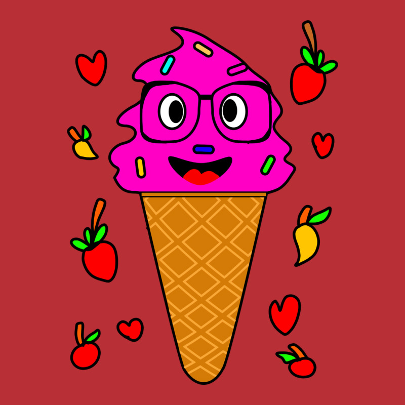 Kawaii Funny Strawberry Ice Cream Face Travel T-Shirt by doveriilskeh | Artistshot