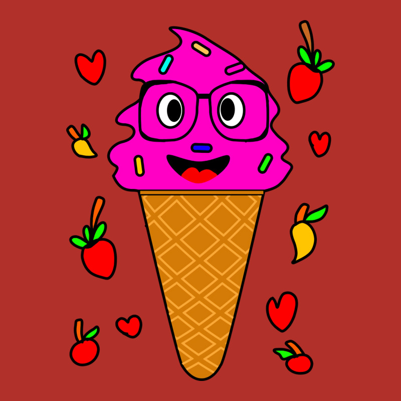 Kawaii Funny Strawberry Ice Cream Face Travel Crewneck Sweatshirt by doveriilskeh | Artistshot