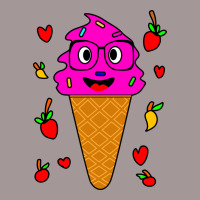 Kawaii Funny Strawberry Ice Cream Face Travel Vintage Short | Artistshot