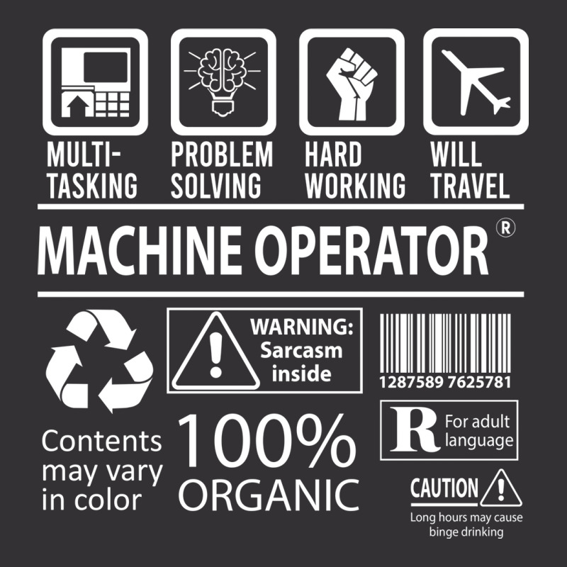 Machine Operator T  Multitasking Certified Job Gif Vintage Short | Artistshot