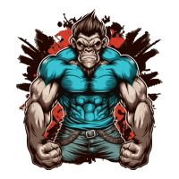 Monkey Master Angry V-neck Tee | Artistshot