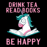 Drink Tea Read Books Be Happy Unicorn Book Books L Lightweight Hoodie | Artistshot