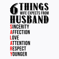 6 Things Wife Expects From Husband Funny Valentine T-shirt | Artistshot