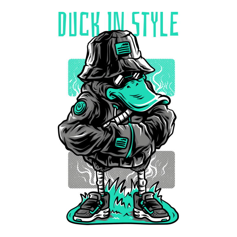 Awesome Duck In Style Design Music Men's Long Sleeve Pajama Set | Artistshot