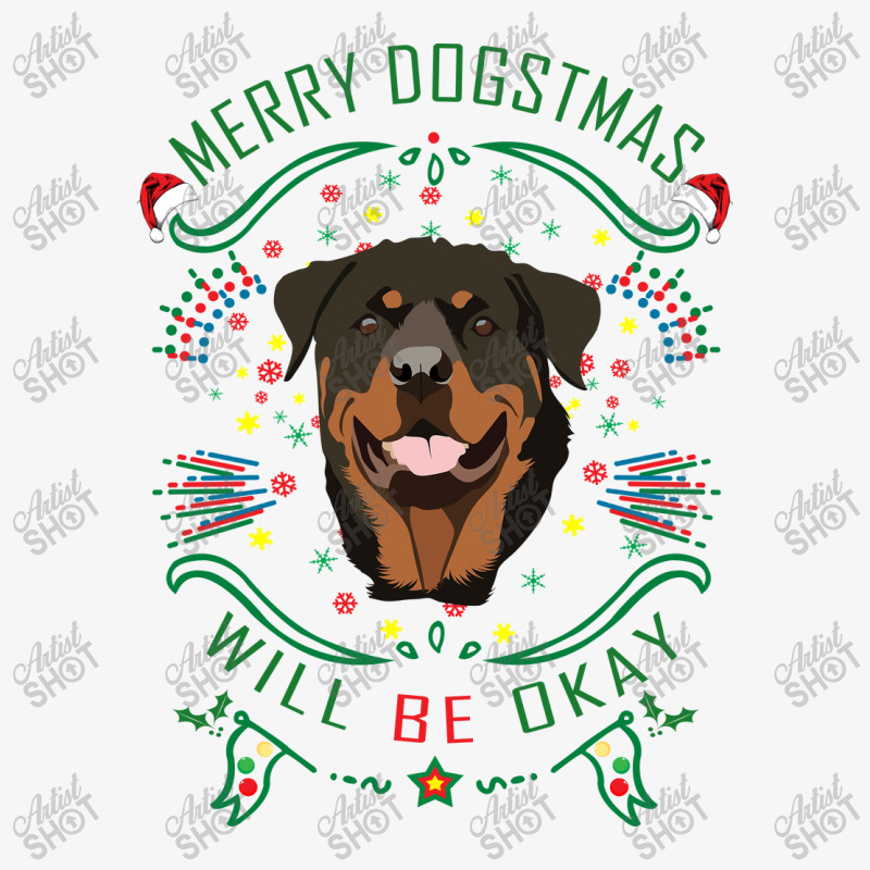 Merry Dogstmas Will Be Okay Merry Christmas, Funny Ladies Fitted T-Shirt by lorismerch | Artistshot