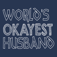 World Is Okayest Husband Gift For Dad Papa Gift Da Men Denim Jacket | Artistshot