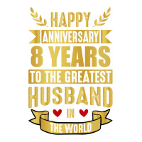 Happy Anniversary 8 Year Wedding Anniversary For H V-neck Tee | Artistshot