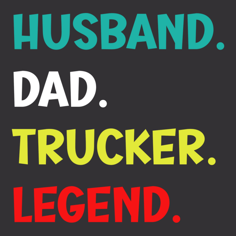 Husband Dad Trucker Legend Funny Trucker Vintage Hoodie And Short Set by dyrmaadnilb | Artistshot