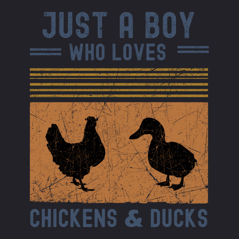 Just A Boy Who Loves Chickens And Ducks Retro Vint Unisex Sherpa-lined Denim Jacket | Artistshot