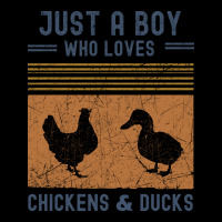 Just A Boy Who Loves Chickens And Ducks Retro Vint Men's Long Sleeve Pajama Set | Artistshot