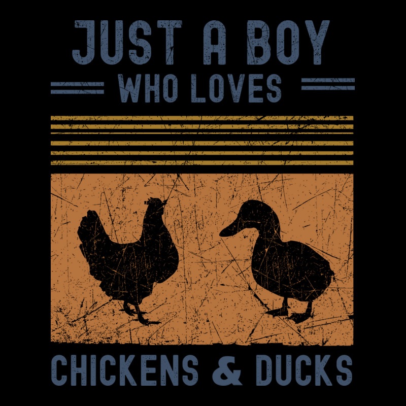 Just A Boy Who Loves Chickens And Ducks Retro Vint Men's Long Sleeve Pajama Set | Artistshot