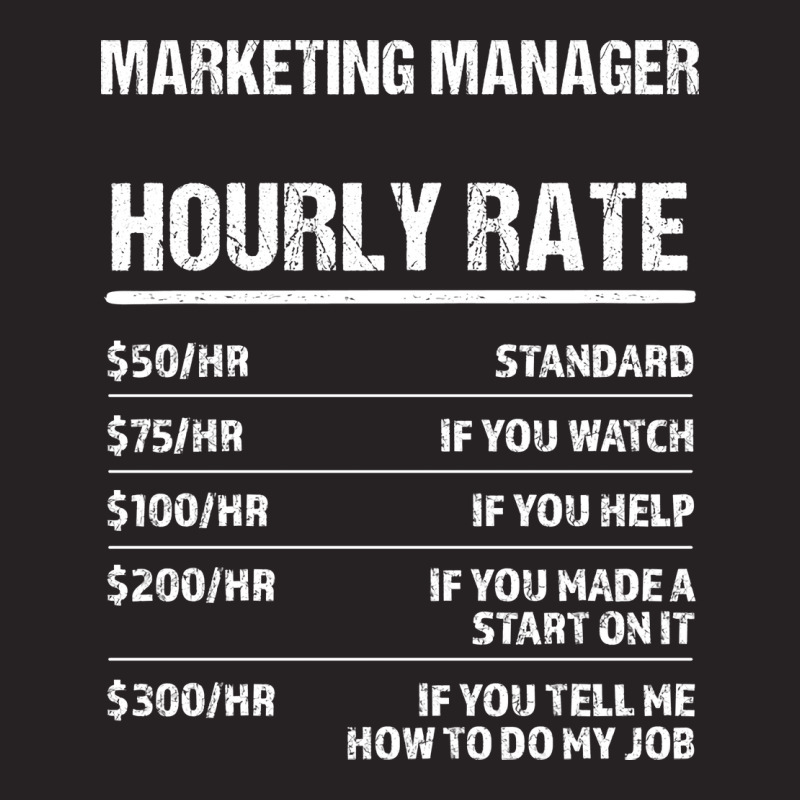 Marketing Manager Hourly Rate Funny Birthday Gift Vintage Cap by yuuseisoujaar | Artistshot