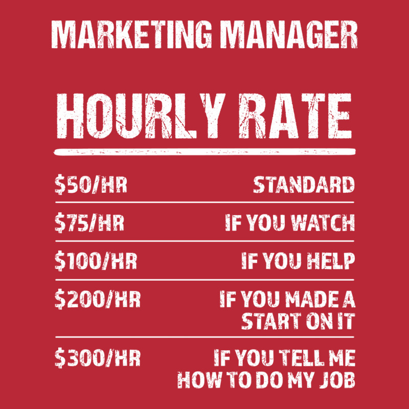 Marketing Manager Hourly Rate Funny Birthday Gift Women's V-Neck T-Shirt by yuuseisoujaar | Artistshot