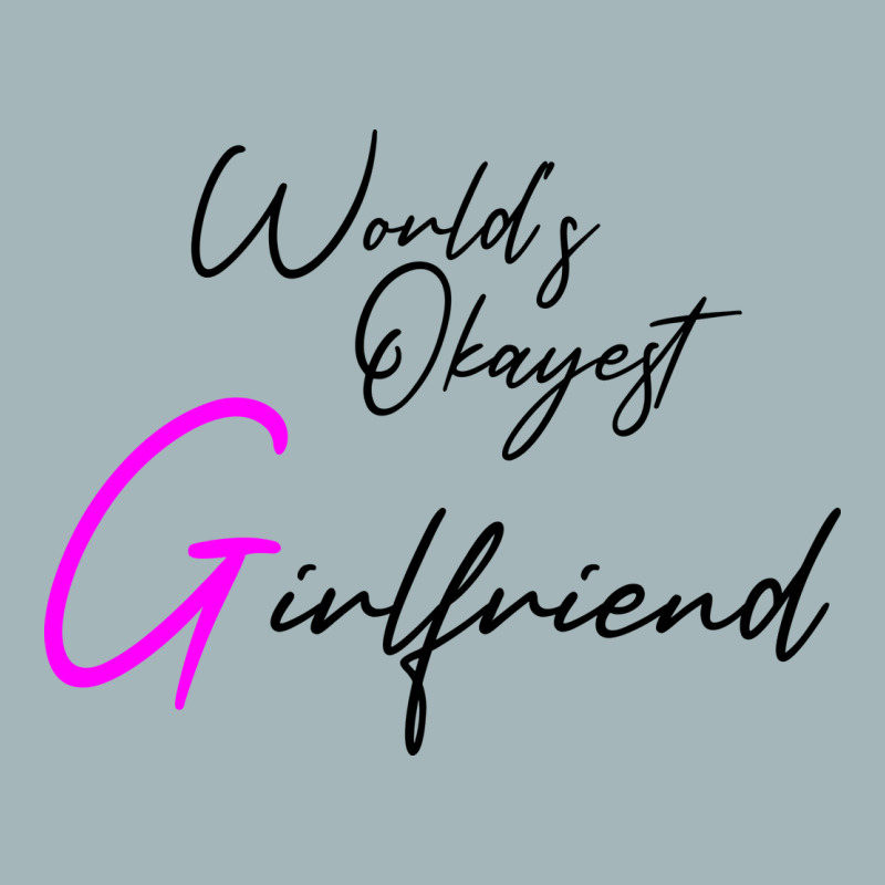 Worlds Okayest Girlfriend Girlfriend Holiday Girlf Unisex Sherpa-lined Denim Jacket | Artistshot