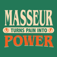 Masseur Turns Pain Into Power Boy Ladies Fitted T-shirt | Artistshot