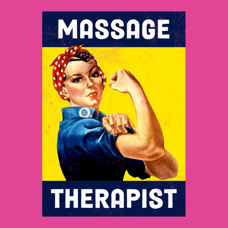 Massage Therapist Rosie The Riveter Poster Design T-Shirt by nozademk | Artistshot