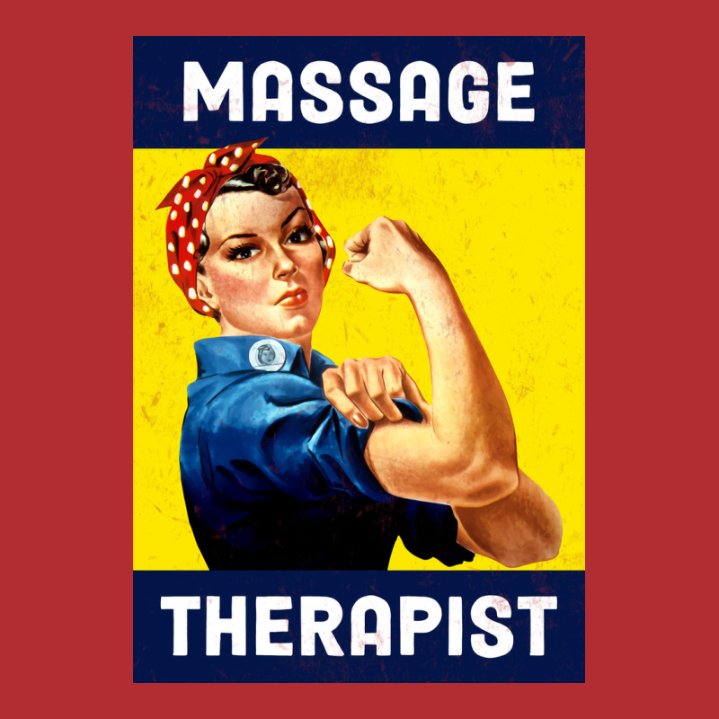 Massage Therapist Rosie The Riveter Poster Design Ladies Fitted T-Shirt by paolisnelcisq | Artistshot