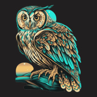 Ocean Sea Water Owl T-shirt | Artistshot