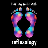 Healing Souls With Reflexology White Text 70s Men's Long Sleeve Pajama Set | Artistshot