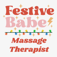 Massage Therapist Festive Babe Retro Christmas Hol Ladies Fitted T-shirt | Artistshot