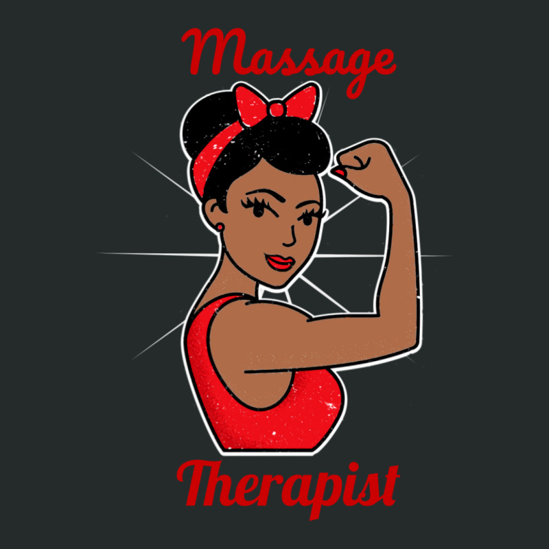 Massage Therapist Woman Strong Retro Vintage Poste Women's Triblend Scoop T-shirt by zulaifoladii | Artistshot