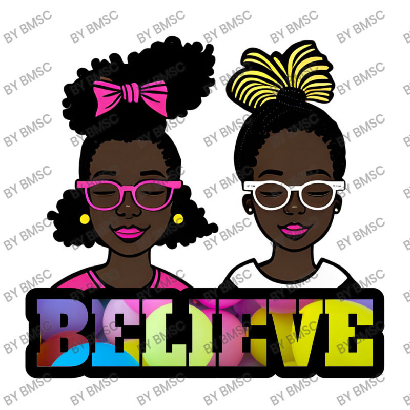 Black Girls Believe Clip Art By Bmsc V-neck Tee | Artistshot