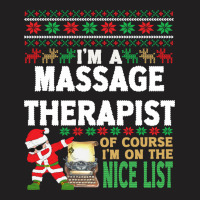 Massage Therapist  Ugly Christmas Massage Therapis T-shirt | Artistshot