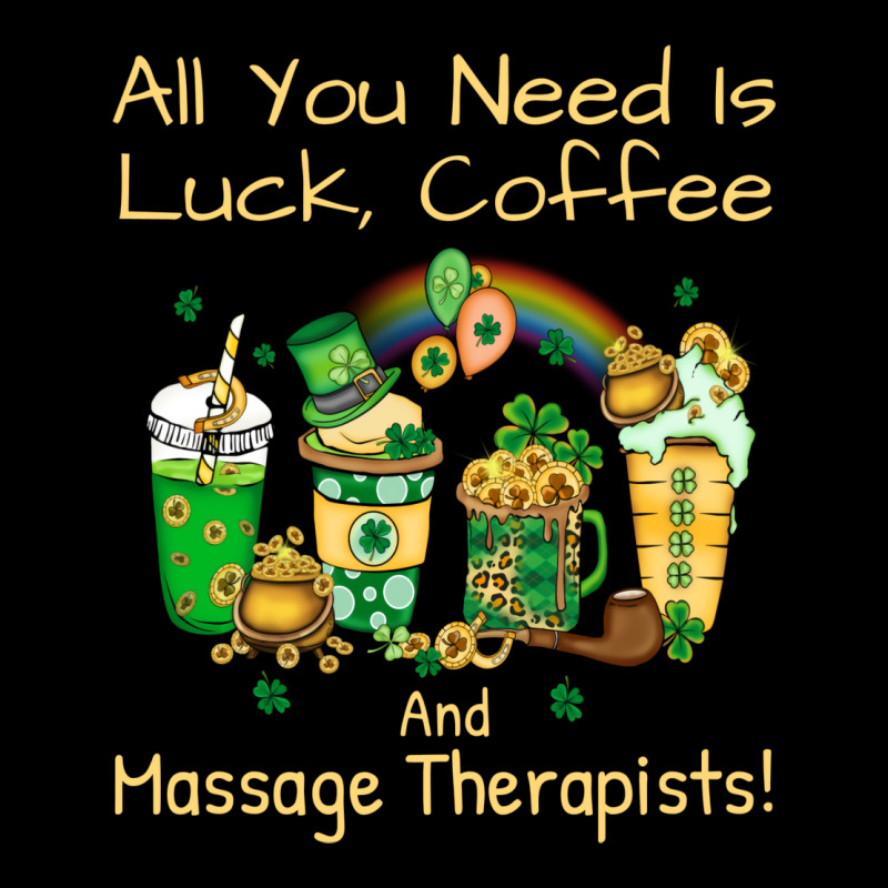 Massage Therapist Luck Coffee St Patricks Day Funn Men's Long Sleeve Pajama Set by jegatjinty9 | Artistshot