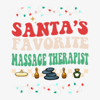 Funny Santas Favorite Massage Therapist Groovy Chr Ladies Fitted T-shirt | Artistshot