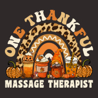 One Thankful Massage Therapist Thanksgiving Rainbo Racerback Tank | Artistshot