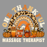 One Thankful Massage Therapist Thanksgiving Rainbo Women's V-neck T-shirt | Artistshot