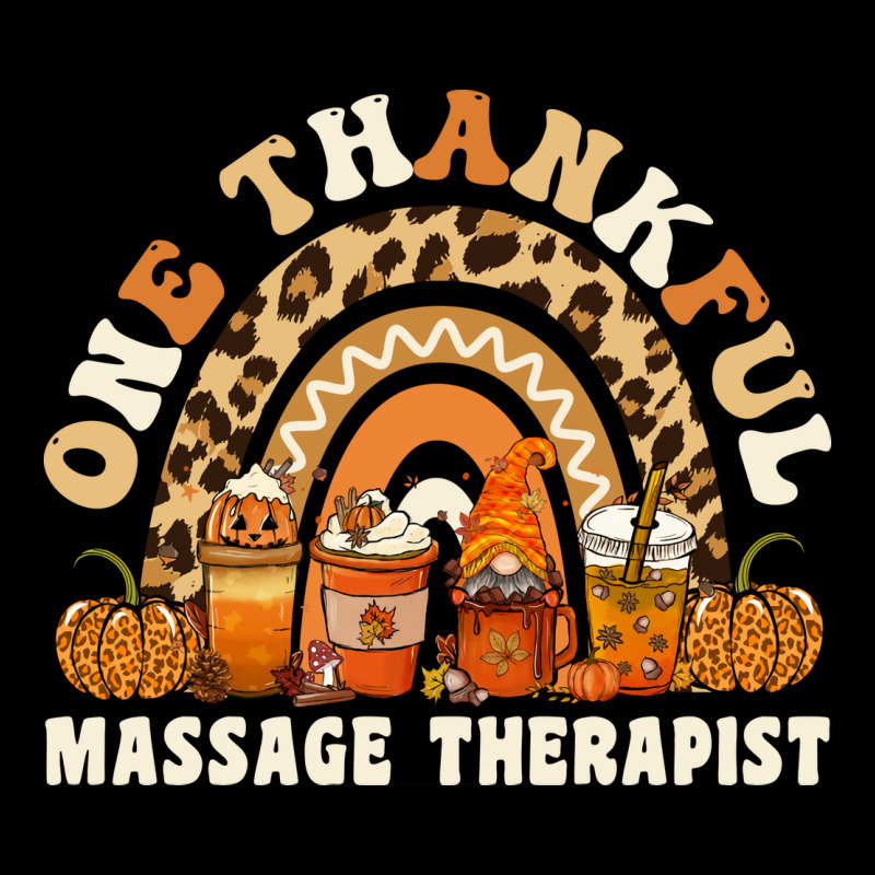 One Thankful Massage Therapist Thanksgiving Rainbo Cropped Sweater by piedtneimane | Artistshot