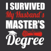 I Survived My Husbands Masters Degree Masters Grad Vintage Hoodie | Artistshot