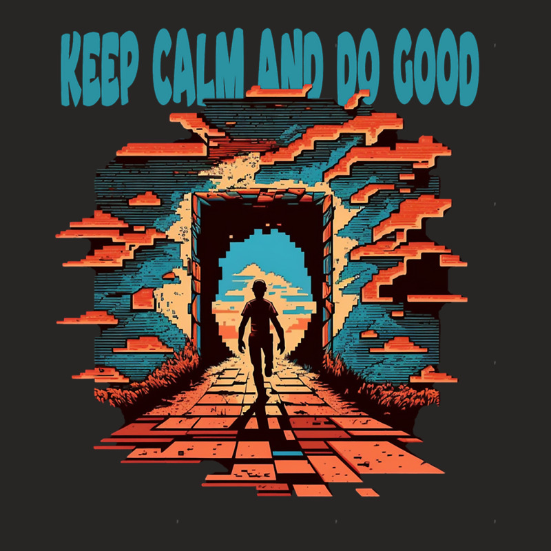 Keep Calm And Do Good Ladies Fitted T-Shirt by ANDRES MEJIA | Artistshot